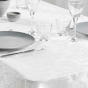 Nappe rectangle 140 x 240 cm jacquard doriane Blanc
