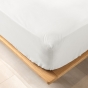 Ensemble Housse de Couette Iris 240 x 220 cm + 2 Taies en Percale 78 Fils + Drap-Housse Blanc 140 x 190 cm
