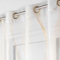 Lot de 2 voilages a oeillets 140 x 240 cm imprimé metallisé Elona Or