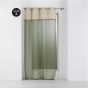 Lot de 2 voilages 140 x 240 cm voile sablé + jute Greenybel Vert