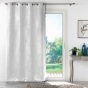 Rideau grande hauteur 135 x 280 cm occultant velours frappé Melodie Blanc