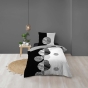 Pack housse de couette enfant 140 x 200 cm Stormi + drap housse 90 x 190 Blanc