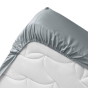 Drap housse 1 personne 90 x 190 cm coton bio 57 fils biolina Gris