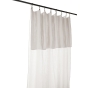 Rideau ajustable + 8 anneaux pince – Gaze de coton – 140 x 300 cm – Blanc – Gaïa