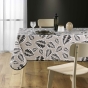Nappe rectangle 150 x 240 cm polyester imprime Alma Noir