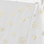 Nappe rectangle 140 x 240 cm microfibre imprimee metallisee astrelia Blanc/or