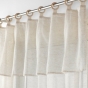 Voilage à œillets bois + volant – 140 x 240 cm – Effet lin tissé Norine