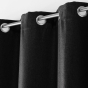 Rideau a oeillets 135 x 240 cm occultant tisse tramina Noir