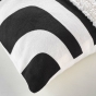 Housse de coussin 40 x 40 cm – Coton imprimé tufté Mirade Noir