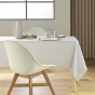 Nappe rectangle 145 x 240 cm polyester imprime costaria Naturel