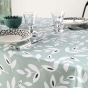 Nappe rectangle 140 x 240 cm microfibre imprimee bellys Sauge
