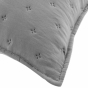Housse de coussin 60 x 60 cm microfibre bicolore Mellow chic Gris/blanc
