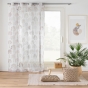 Lot de 2 Voilages à Œillets 140 x 240 cm - Voile Sablé Imprimé Palmea Naturel