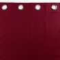 Rideau a oeillets 140 x 260 cm 100% occultant/microfibre unie obscure Bordeaux