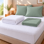 Pack literie – Protège matelas 140x190 imperméable + drap housse + 2 taies Sauge