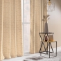 Lot de 2 rideaux a oeillets 140 x 260 cm polyester imprime metallisé Louxor Beige