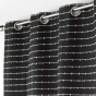 Lot de 2  Rideaux tamisant 140 x 240 cm coton recyclé + fils coupés Linechic Noir