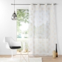 Voilage a oeillets 140 x 240 cm voile sablé  imprimé metallisé Sixtine Or