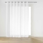 Voilage a oeillets 240 x 240 cm effet lin tissé Haltona Blanc