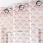 Lot de 2 Voilages art déco a oeillets 140 x 240 cm metallisé Lorea Rose
