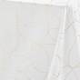 Nappe rectangle 140 x 240 cm microfibre imprimee metallisee louxor Blanc/or