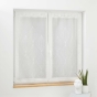 Paire droite passants 2 x 60 x 90 cm voile sable brode galactee Blanc