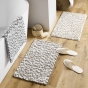 Tapis de bain 45 x 75 cm microfibre tricolore friza Blanc/anthracite