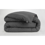 Housse de Couette Chaude 240 x 220 cm – Flanelle Unie – Candice Anthracite