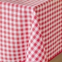 Nappe rectangle 150 x 200 cm polyester fils teints vichy Rouge