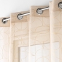 Voilage a oeillets 140 x 240 cm voile sable imprime metallise louxor Beige