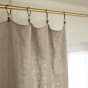 Rideau Ajustable + 8 Anneaux Pince – Lin Lavé Français Luxe Soline – 140 x 270 cm – Lin