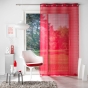 Panneau a oeillets 140 x 240 cm voile sable fantaisie eulalie Rouge