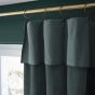 Lot de 2 rideaux velours Ardoise 140 x 270 cm ajustables – Anneaux pince – Coton épais – CÉSAR
