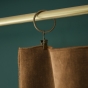 Lot de 2 rideaux velours camel 140 x 270 cm ajustables – Anneaux pince – Coton épais – CÉSAR