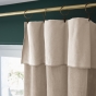 Lot de 2 rideaux velours pampa 140 x 270 cm ajustables – Anneaux pince – Coton épais – CÉSAR