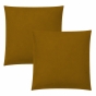 Lot de 2 taies d’oreiller Duo Protect 63 x 63 cm Coton 57 fils/cm² Imperméables Caramel