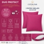 Lot de 2 taies d’oreiller Duo Protect 63 x 63 cm Coton 57 fils/cm² Imperméables Magenta
