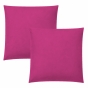 Lot de 2 taies d’oreiller Duo Protect 63 x 63 cm Coton 57 fils/cm² Imperméables Magenta