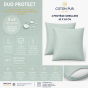 Lot de 2 taies d’oreiller Duo Protect 63 x 63 cm Coton 57 fils/cm² Imperméables Menthe