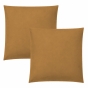 Lot de 2 taies d’oreiller Duo Protect 63 x 63 cm Coton 57 fils/cm² Imperméables Miel