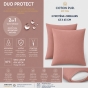 Lot de 2 taies d’oreiller Duo Protect 63 x 63 cm Coton 57 fils/cm² Imperméables Vieux rose