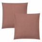 Lot de 2 taies d’oreiller Duo Protect 63 x 63 cm Coton 57 fils/cm² Imperméables Vieux rose
