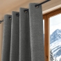 Lot de 2 rideaux occultants thermiques doublés polaire 140 x 240 cm ARCTICA Granit