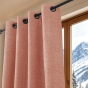 Lot de 2 rideaux occultants thermiques doublés polaire 140 x 240 cm ARCTICA Rose Boisé