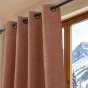 Lot de 2 rideaux occultants thermiques doublés polaire 140 x 240 cm ARCTICA Terracotta