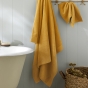 Drap de bain Softy 100 x 150 cm – Éponge Zero Twist 100% coton peigné 600 g/m² – Ocre