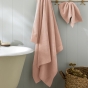 Drap de bain Softy 100 x 150 cm – Éponge Zero Twist 100% coton peigné 600 g/m² – Rose poudré