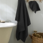 Drap de bain Softy 100 x 150 cm – Éponge Zero Twist 100% coton peigné 600 g/m² – NOIR