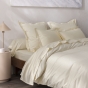 Drap-housse 140 x 190 cm Percale de Coton Peigné Ivoire – 80 fils/cm² – Bonnet 35 cm