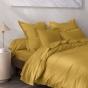 Drap-housse 140 x 190 cm Percale de Coton Peigné Mangue – 80 fils/cm² – Bonnet 35 cm